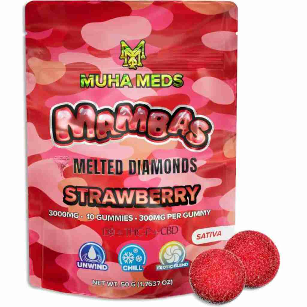 Muha Meds Mambas Melted Diamonds 10pc Gummies 3g Strawberry
