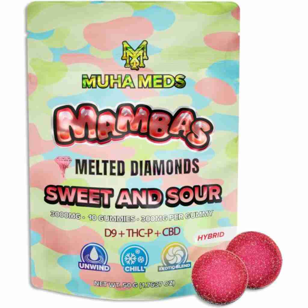 Muha Meds Mambas Melted Diamonds 10pc Gummies 3g Sweet and Sour