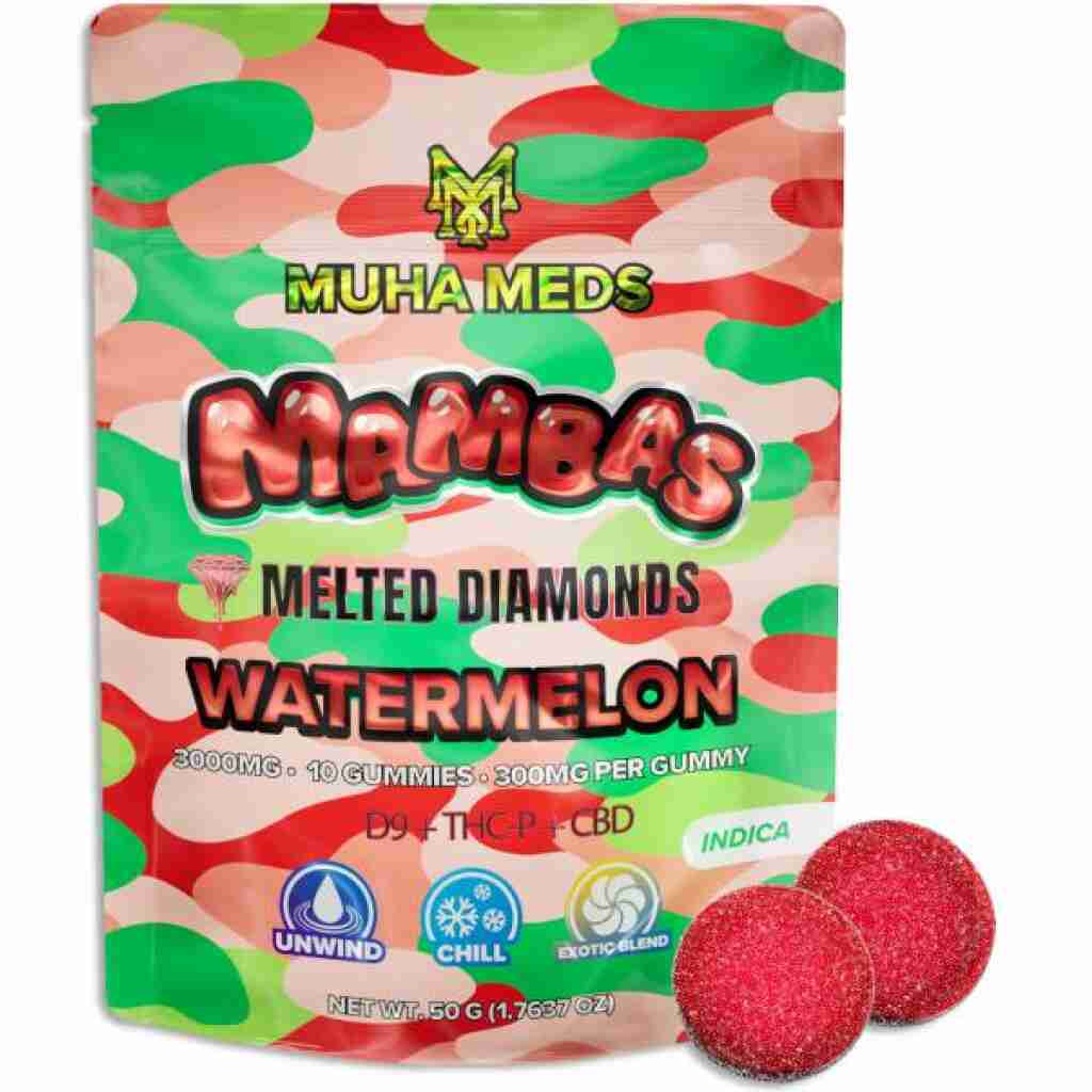 Muha Meds Mambas Melted Diamonds 10pc Gummies 3g Watermelon