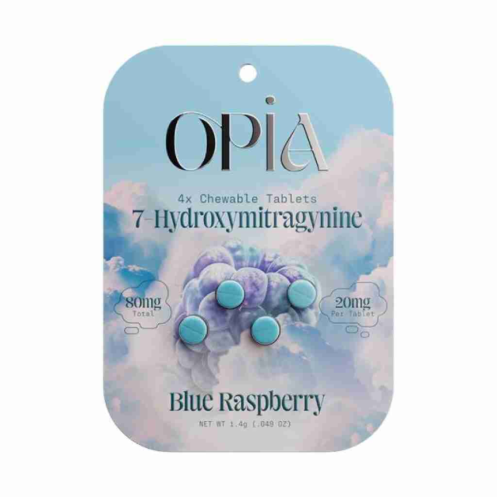 OPiA 7-Hydroxymitraginine Chewable Tablets 20mg 4pc Blue Raspberry