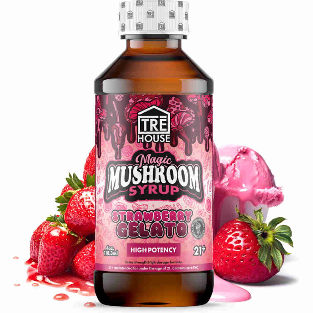 TRĒ House Mushroom Syrup Strawberry Gelato