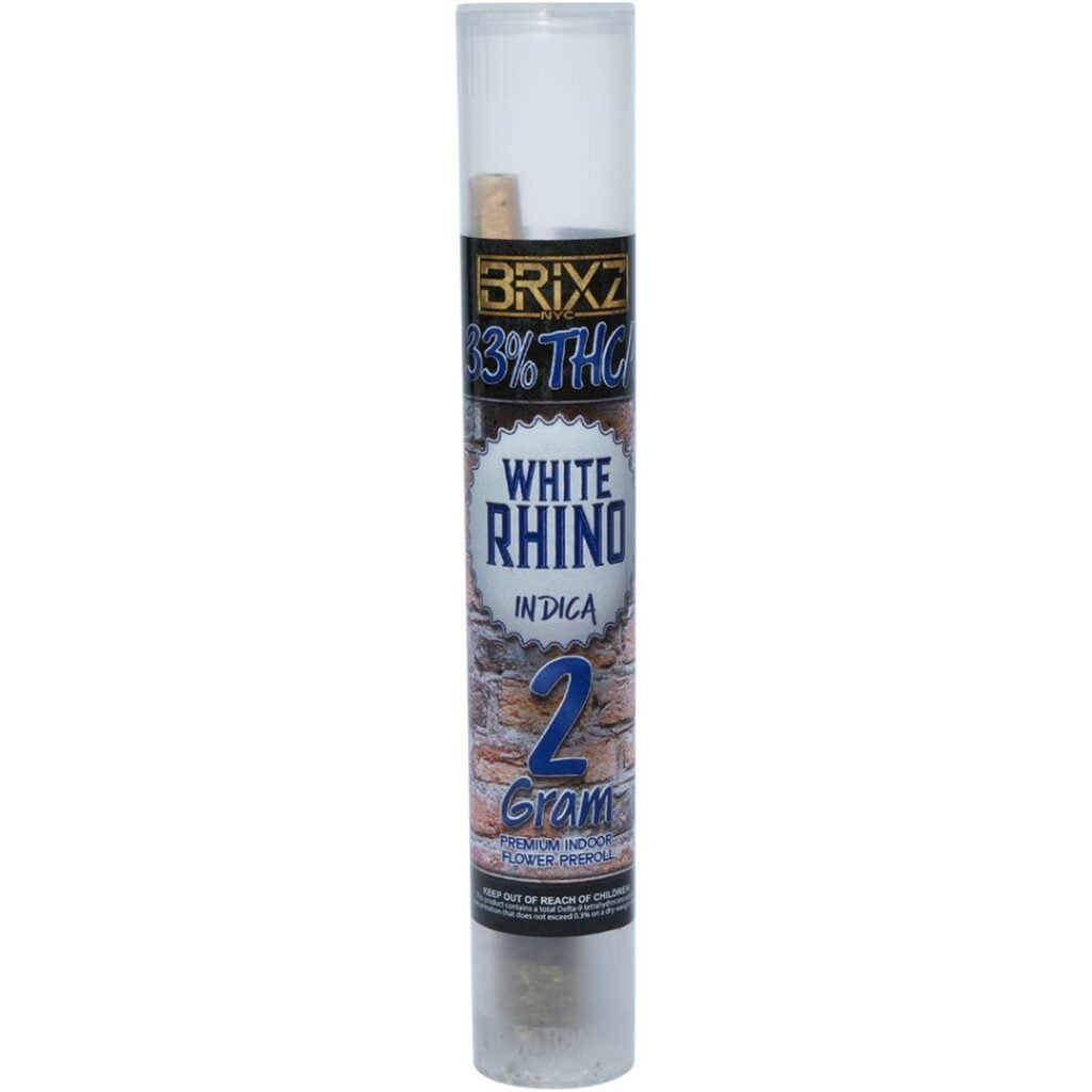 BRIXZ NYC THCA Pre-Roll 2g White Rhino (Indica)