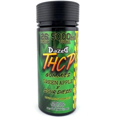 Dazed THCP Gummies Green Apple