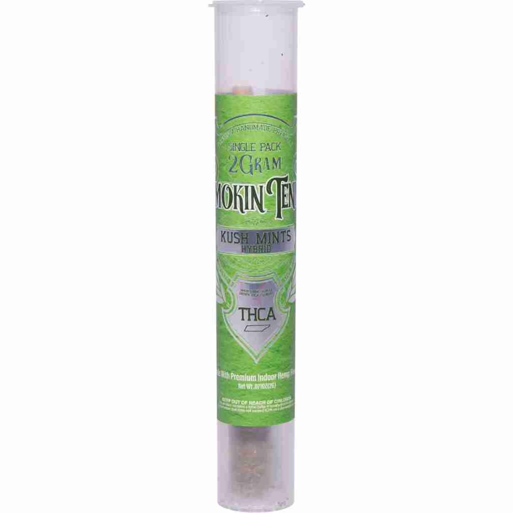 Smokin Tenns THCA Pre Roll 2g Kush Mints.