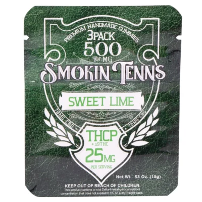 Smokin Tenns THCP Gummies 165mg 3pc Sweet Lime.