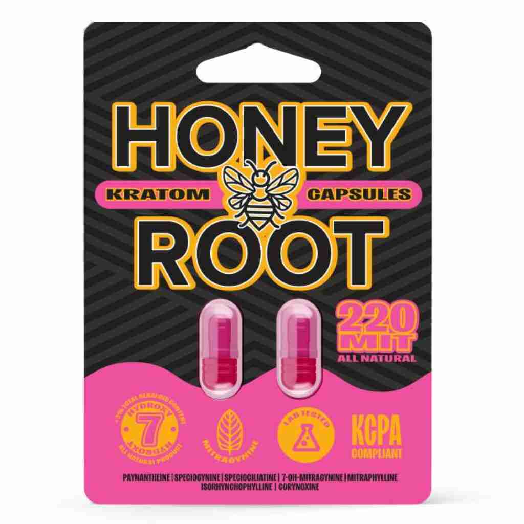 honeyroot kratom capsules 220mit 2pc