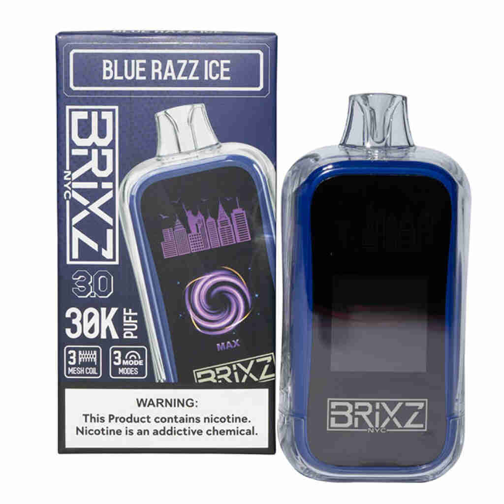 BRIXZ 30000 Puff Disposable Nicotine VapeBlue Razz Ice