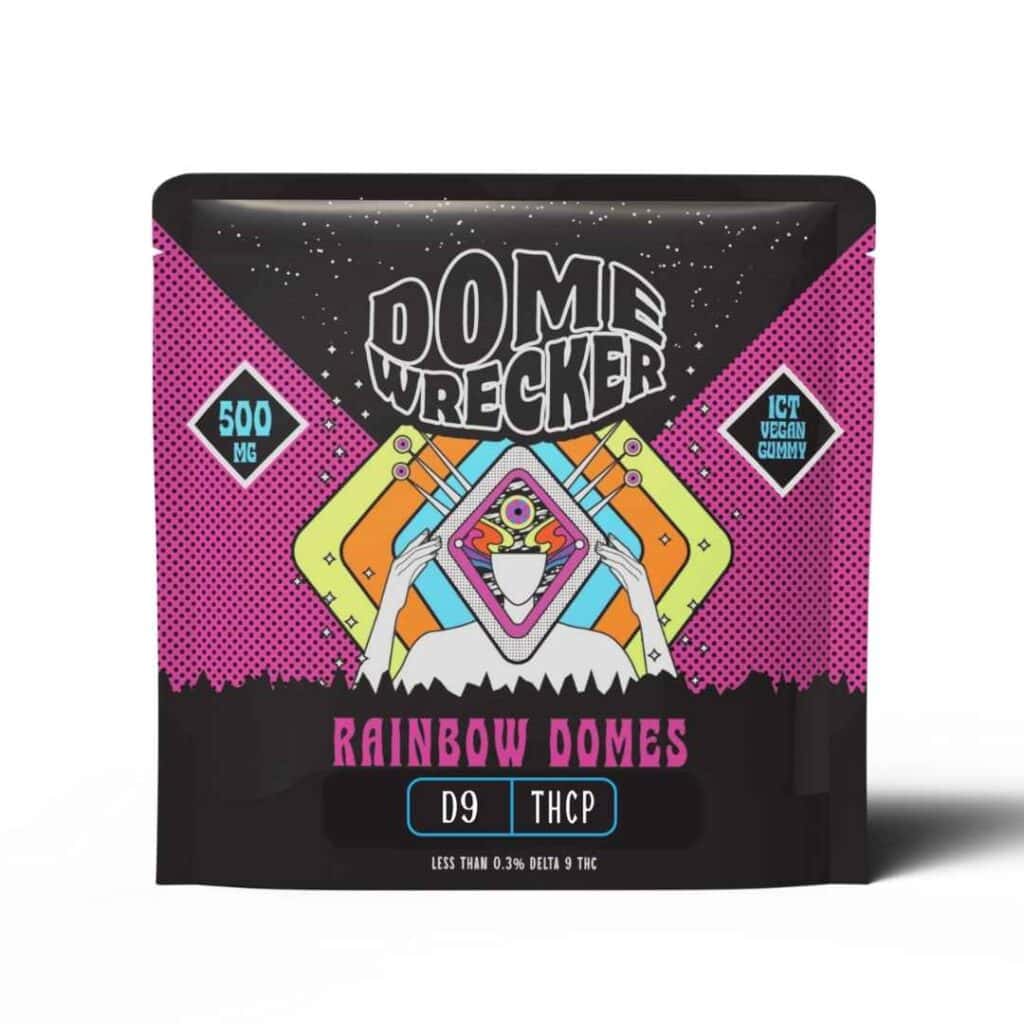 DomeWrecker Delta-9 THCP Vegan Gummies 500mg 1pc Rainbow Domes