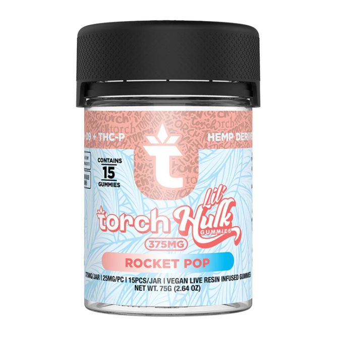 Torch Lil’ Hulk Gummies 375mg 15pc Rocket Pop