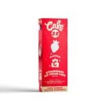 Red and white packaging for Cake Classics 3.0 features the Strawberry Ice Cream Cake flavor. The vape cartridge box highlights details like THC-P, free from certain additives, sativa, and 2.0g net weight. Design includes cake and strawberry icons—a classic choice with a twist!.