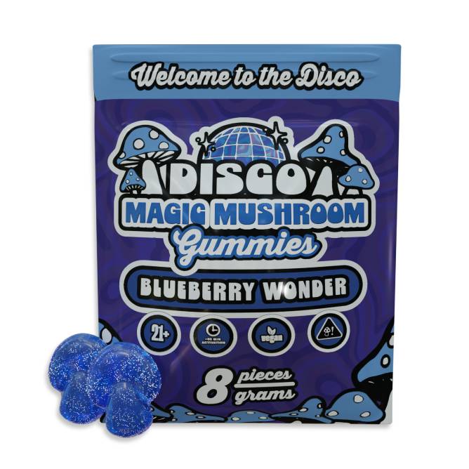 Disco Magic Mushroom Gummies 8pcBlueberry Wonder