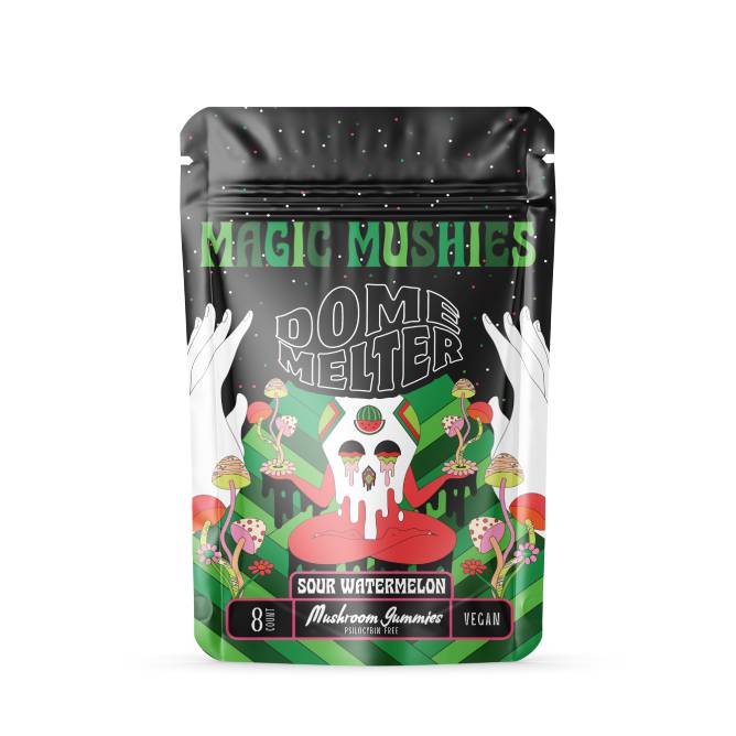 DomeMelter Magic Mushies Vegan Gummies 8pc Sour Watermelon