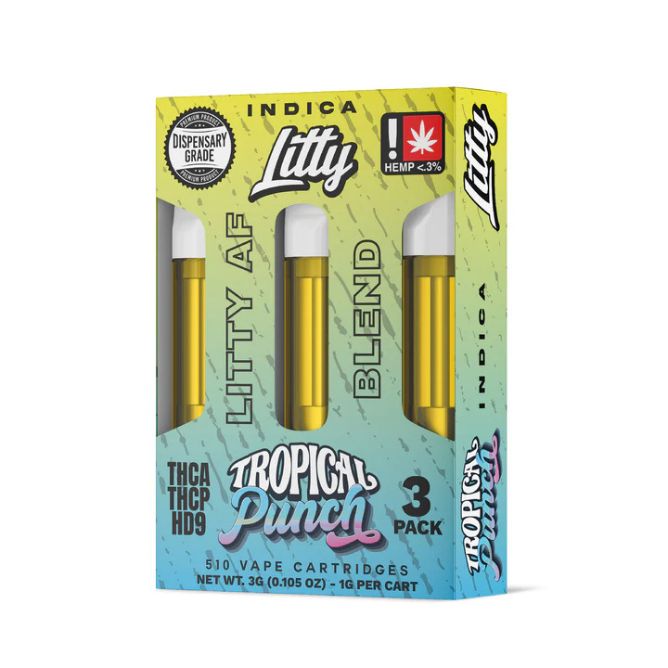 Litty AF Blend THCa Vape Cartridge 3g - Tropical Punch