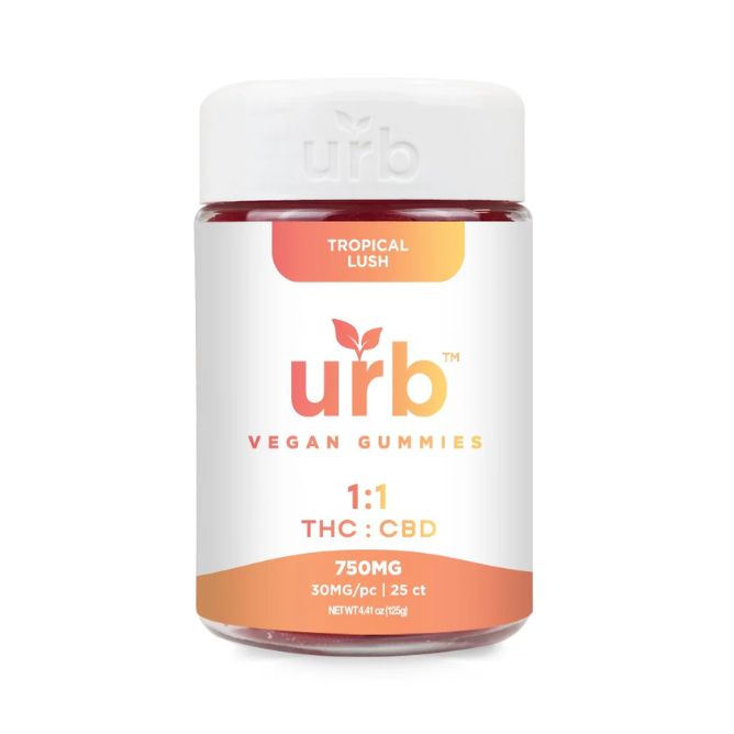 Urb 1-1 THC CBD Gummies 750mg 6pc - Tropical Lush