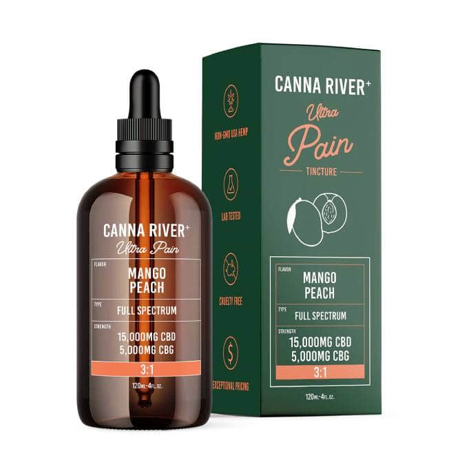 Canna River Full Spectrum CBD Ultra Calm Tincture 15000mg 120mL Mango Peach