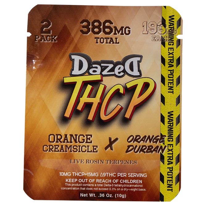 Dazed THCP Gummies 386mg 2pc Orange Creamsicle
