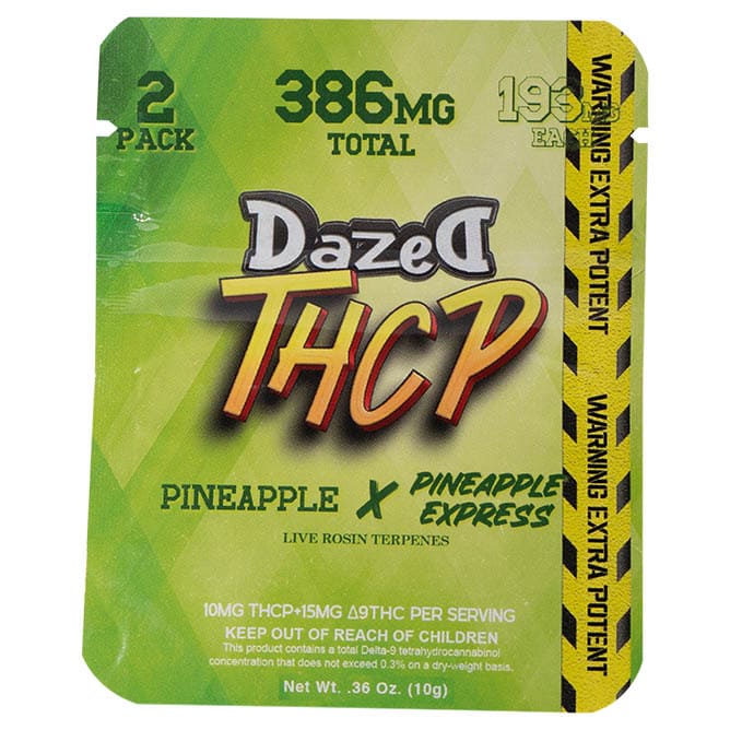 Dazed THCP Gummies 386mg 2pc Pineapple