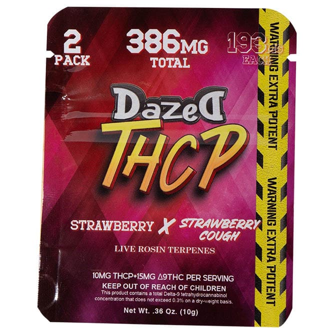 Dazed THCP Gummies 386mg 2pc Strawberry