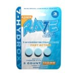 Rave Kratom 7 Hydroxy Tablets Super Strength 3ct BLUE