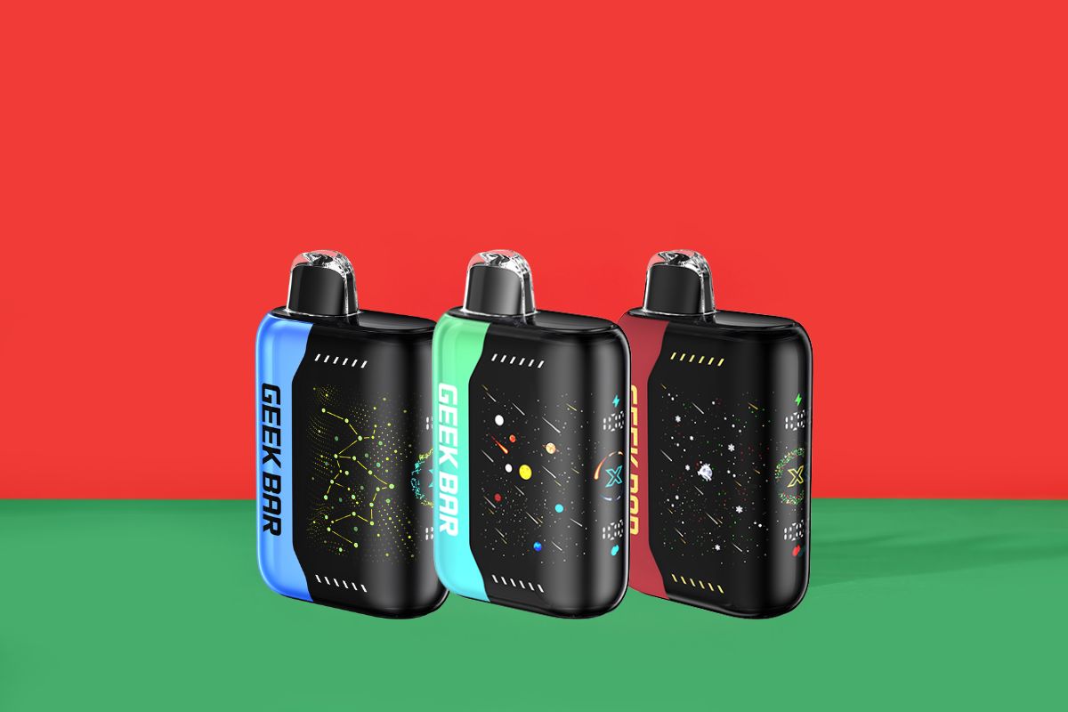 A collection of different geek bar vape kept together