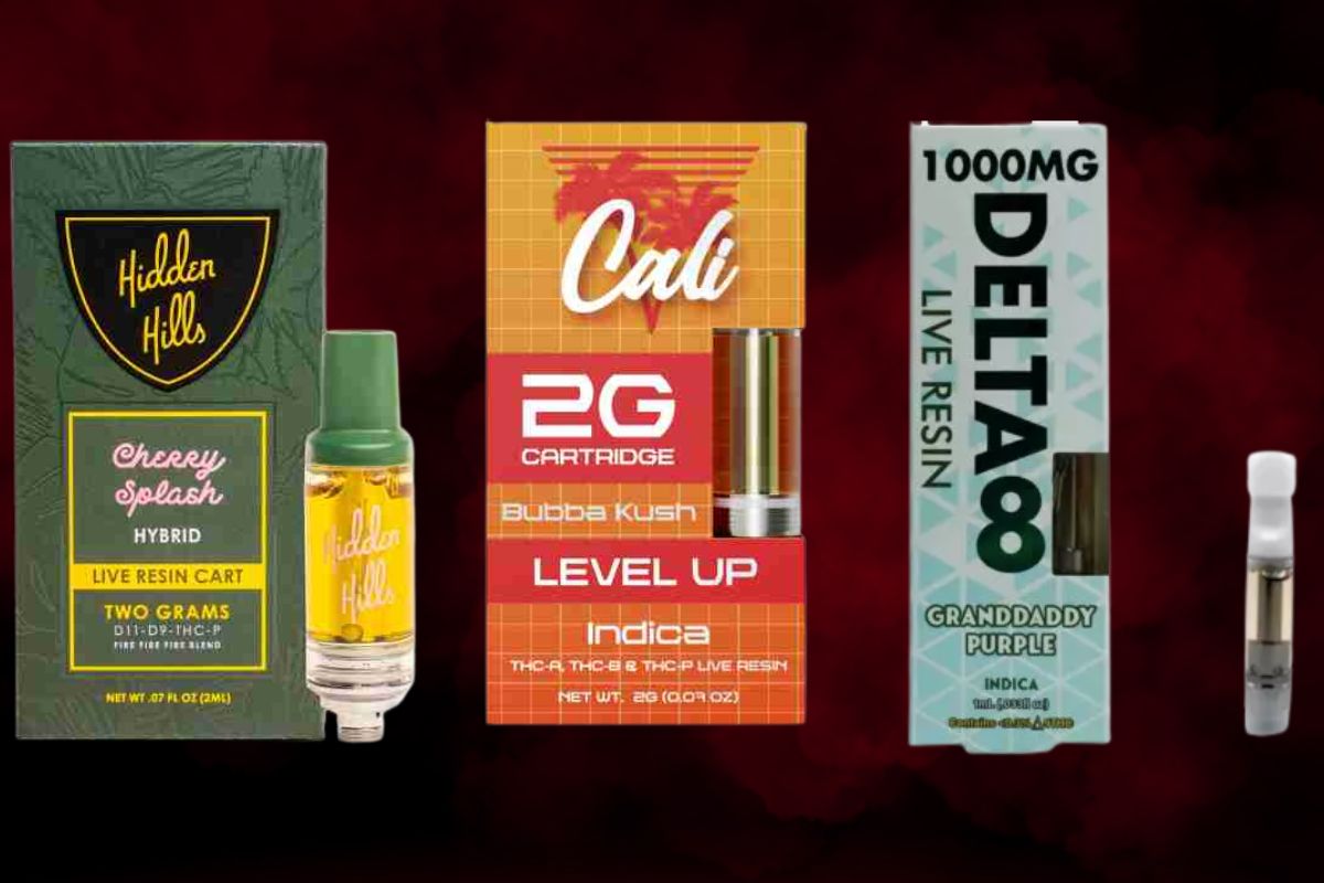 A collection of different vape cartridges shown in the image