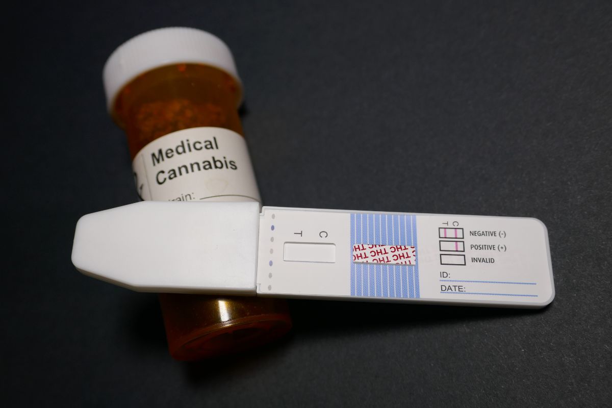 A urine test strip for cannabis related products