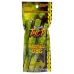 The Dazed 3-Pack THCP Pre-Roll 2g Animal GSC hybrid packaging showcases bold graphics and delivers 6 grams of premium indoor flower. It features an intoxicating effect warning, ensuring each meticulously crafted preroll is perfect for those seeking top-shelf quality.