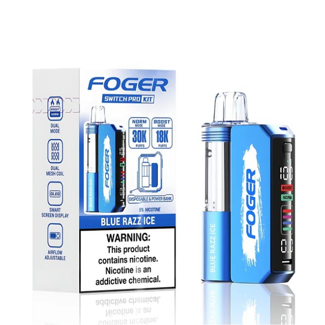 Foger Switch Pro Disposable Kit 50mg 19mL Blue Razz Ice