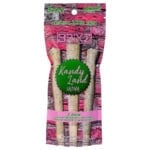 A pink package labeled BRIXZ NYC features a 3-pack of Kandy Land Sativa sticks with 33% THC and a total of 6 grams. Marketed as Premium Indoor THCa Pre-Roll, it advises keeping out of childrens reach.