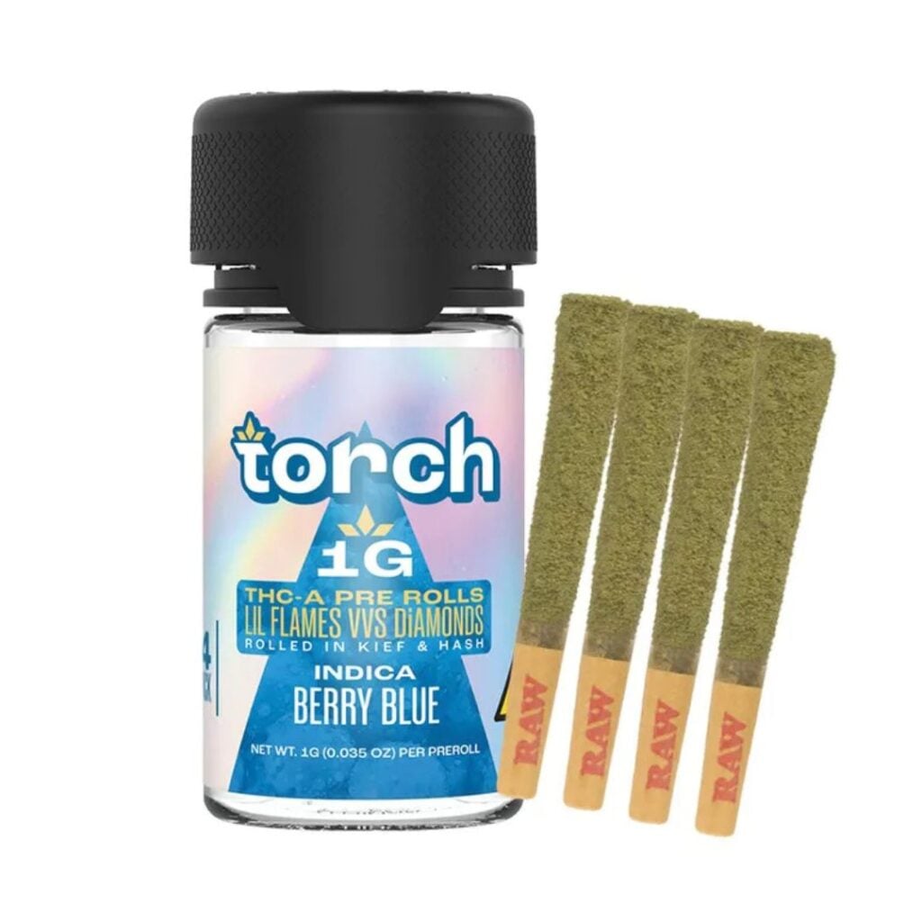 Torch Lil Flames VVS Diamonds 1g 4pc Berry Blue
