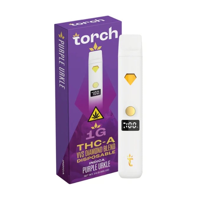 Torch THCa VVS Diamond Disposable Vape 1g Purple Urkle