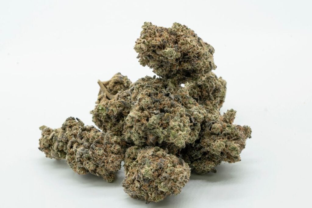 A collection of different cannabis strains kept with each other