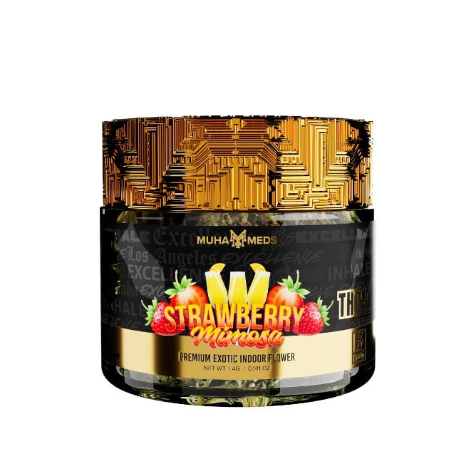 Muha Meds Premium THCa Flower Jar 4g Strawberry Mimosa