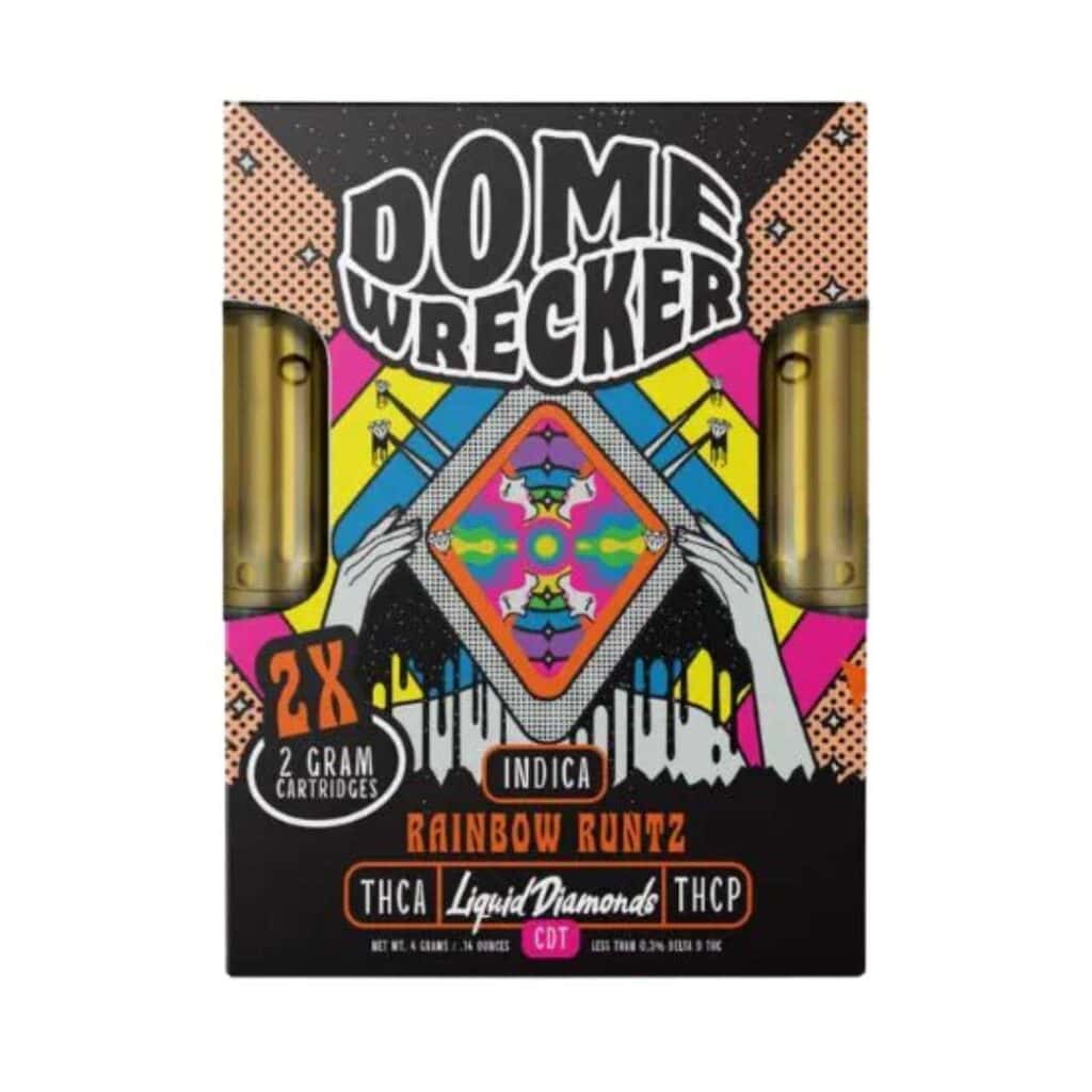 DomeWrecker THCa Cartridge 4g Rainbow Runtz (Indica)