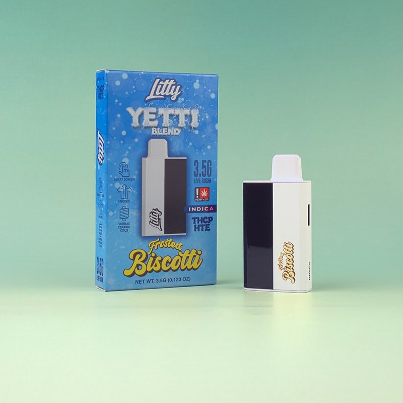 Litty Yetti Blend THCP Disposable 3.5g Frosted Biscotti (Indica)