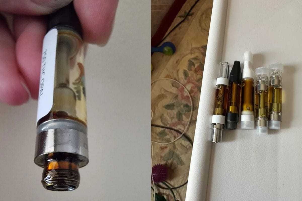 Multiple vape carts leaking from the bottom