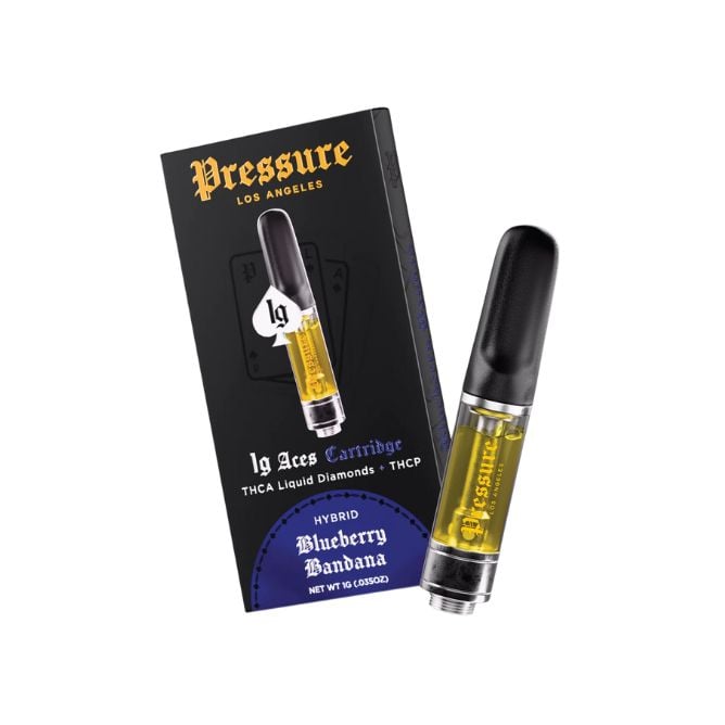 Pressure LA Aces Cartridge 1g Blueberry Bandana