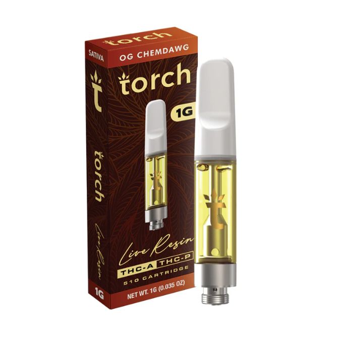 Torch THCa Live Resin Cartridge 1g OG Chemdawg (Sativa)