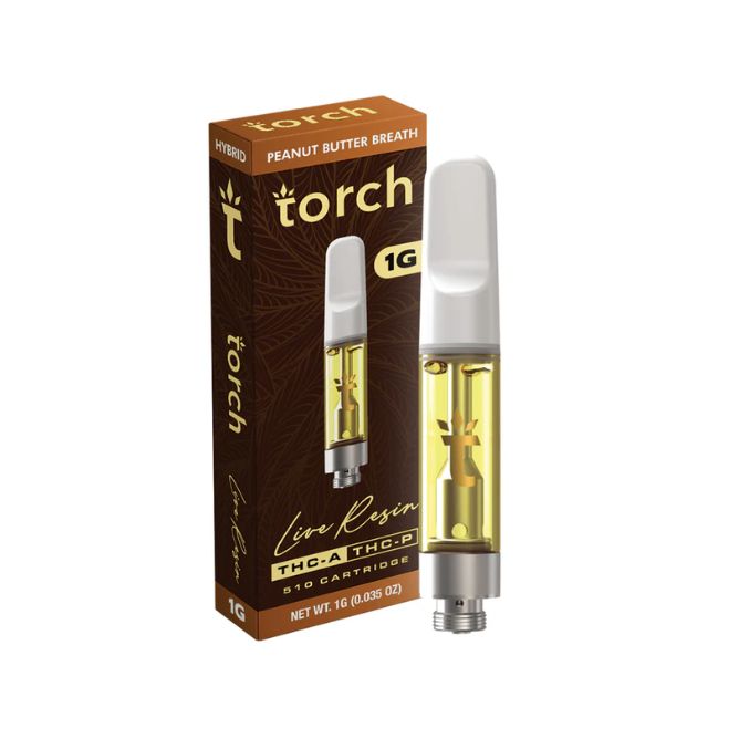 Torch THCa Live Resin Cartridge 1g Peanut Butter Breath (Hybrid)