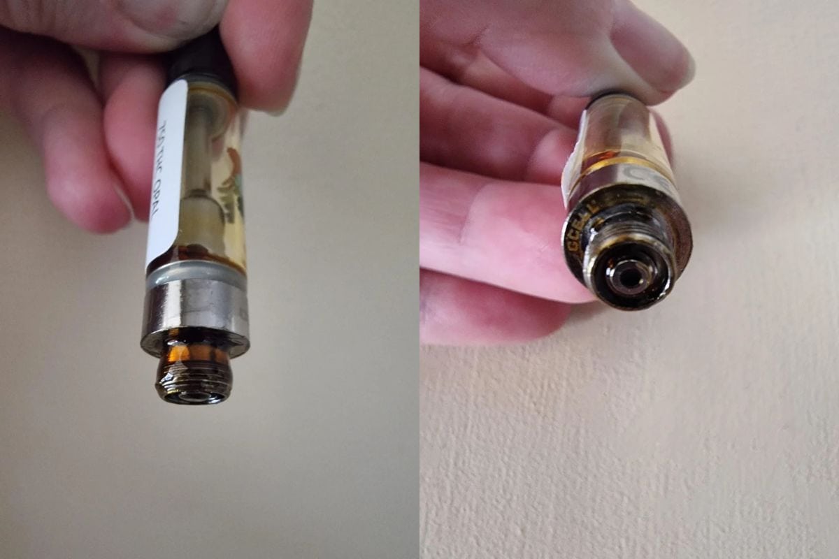 Vape cart leaking from the bottom