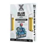 Xhale Live Resin THCA Liquid Diamonds Cartridge 2 x 1g Blue Dream