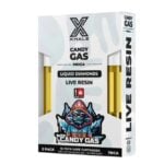 Xhale Live Resin THCA Liquid Diamonds Cartridge 2 x 1g Candy Gas