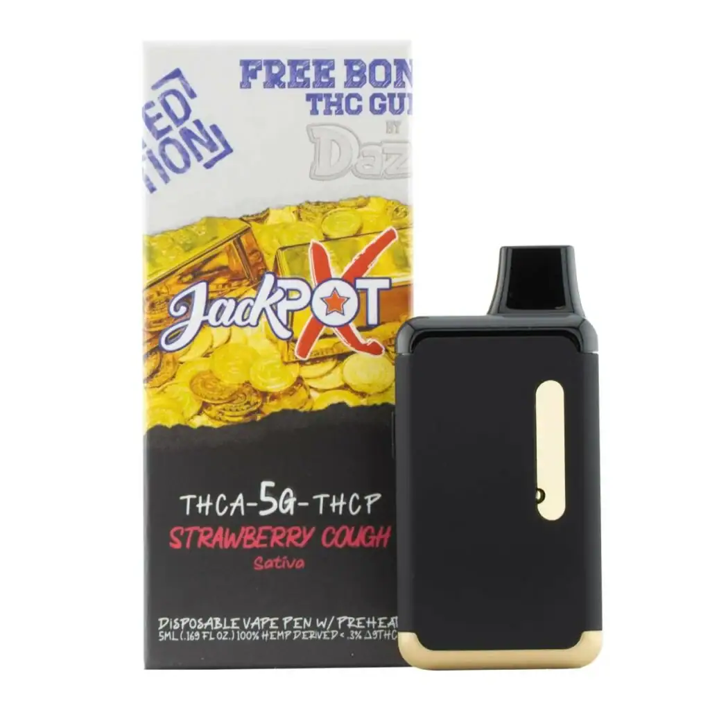 JackPotX THCa Disposable Vape 5g Strawberry Cough