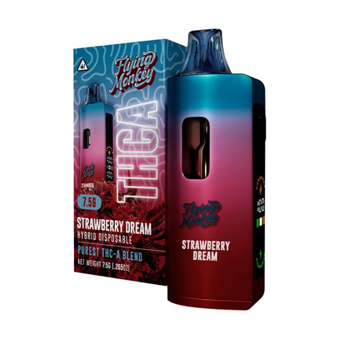 Flying Monkey Purest V2 THCa Blend Disposable 7.5g Strawberry Dream (Hybrid)