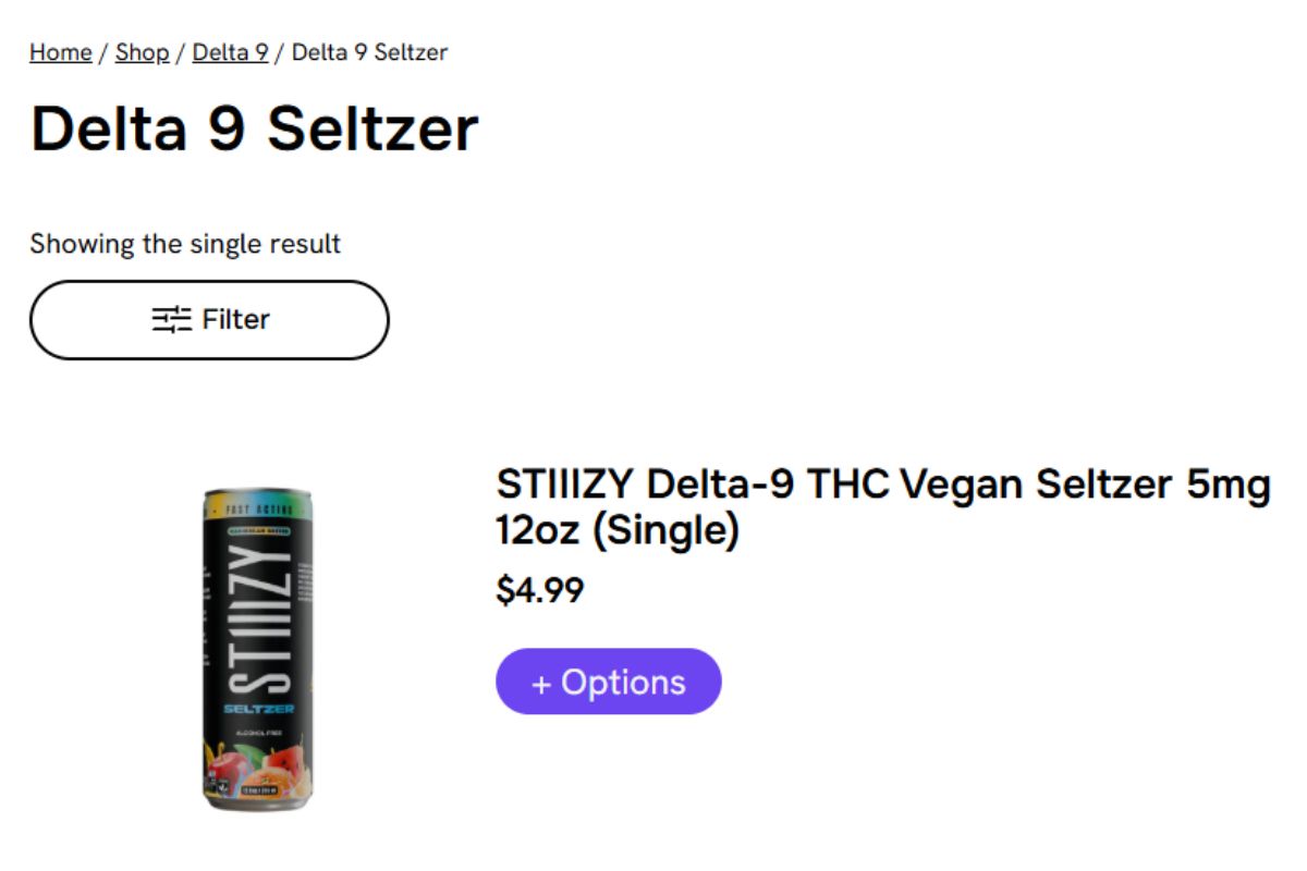 A delta-9 THC drink for sale