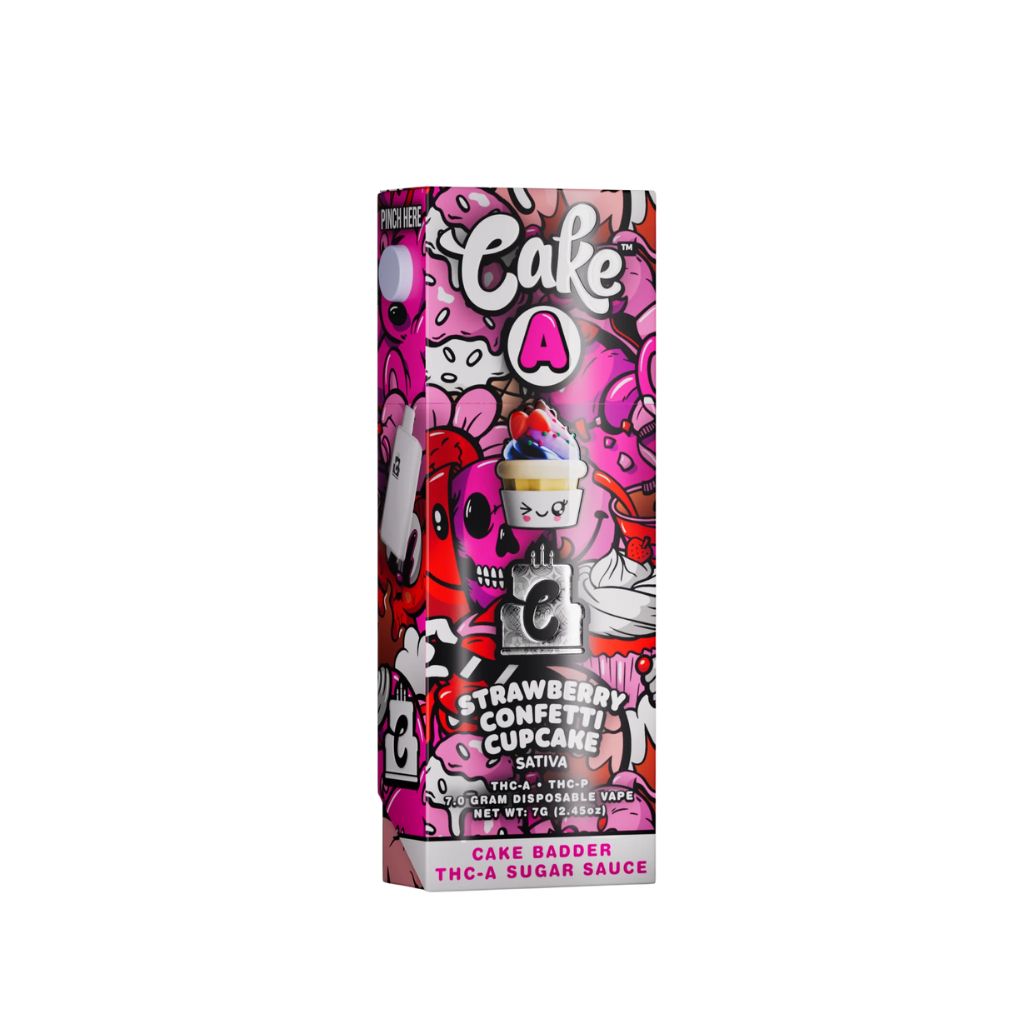 Cake A Dispsoable Vape 7g - Strawberry Confetti Cupcake (Sativa)