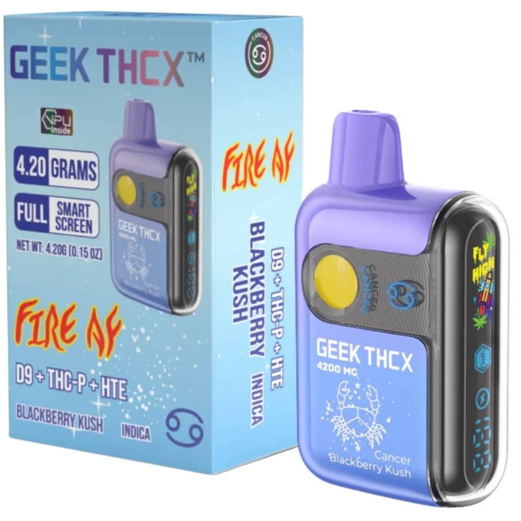 Geek THCX Pulse Pro Fire AF Delta-9 Disposable 4.2g Blackberry Kush (Indica)