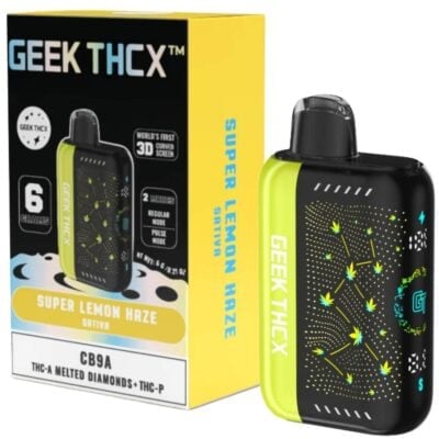 Geek THCX Pulse X CB9A THCa Melted Diamonds Disposable 6g Geek THCX Pulse X CB9A THCa Melted Diamonds Disposable 6g - Super Lemon Haze (Sativa)