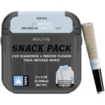 Boutiq Infused Minis Pre-Roll 2.5g 5pc - Frostiez + Purple Papaya Resin (Indica)