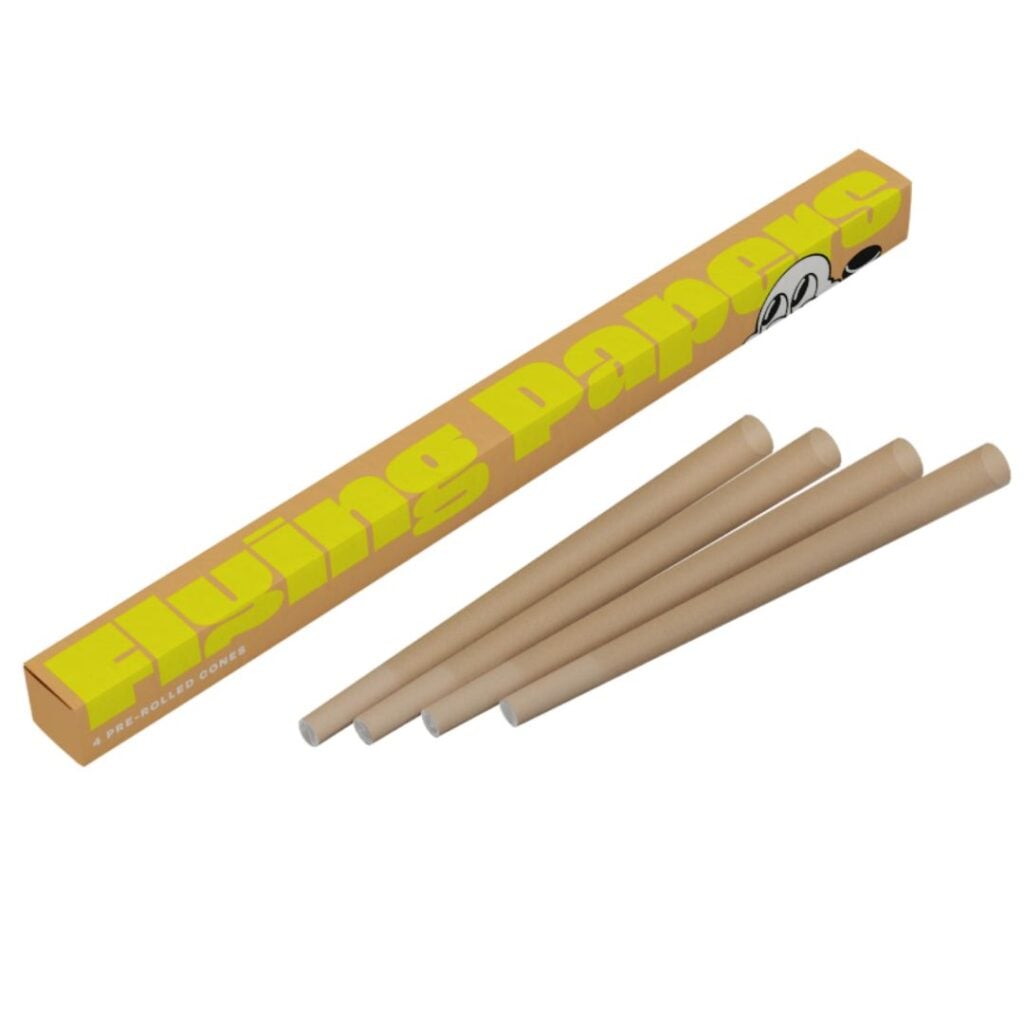 Flying Cones King Size Paper Cones 4pc Brown